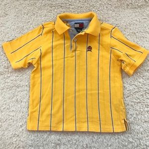 Tommy Hilfiger Yellow-Orange Polo Shirt w/ Stripes